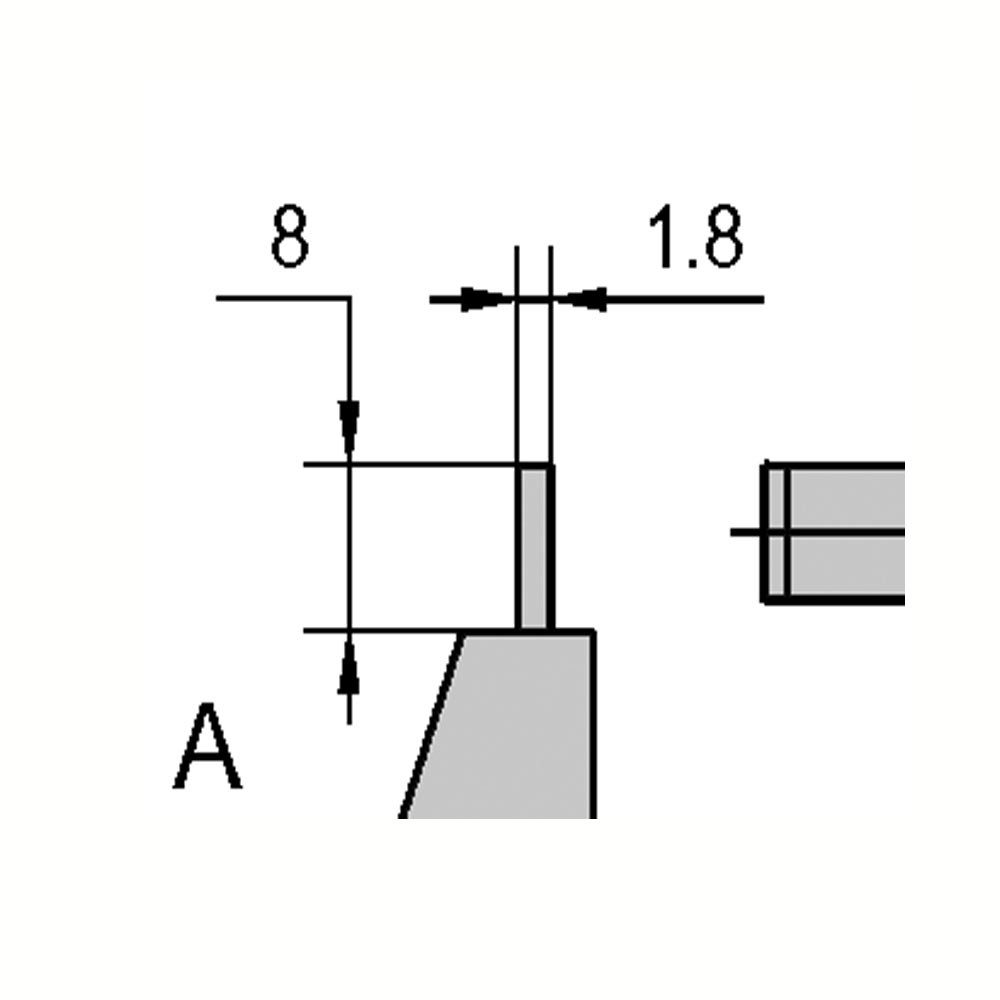 Zeichnung Rohrwanddicken-Messschraube Messung ab 1,8 mm 0 - 25 mm