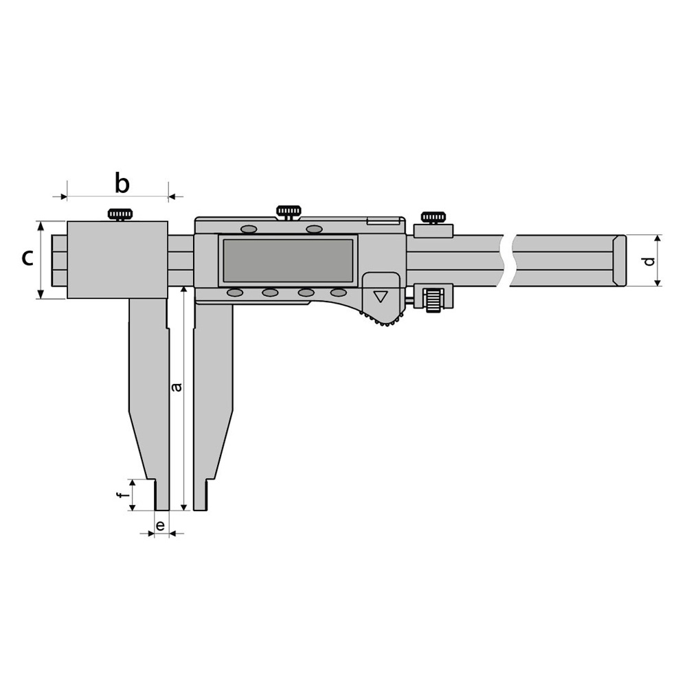 Drawing Digital control caliper 1000 mm with moveable jaw