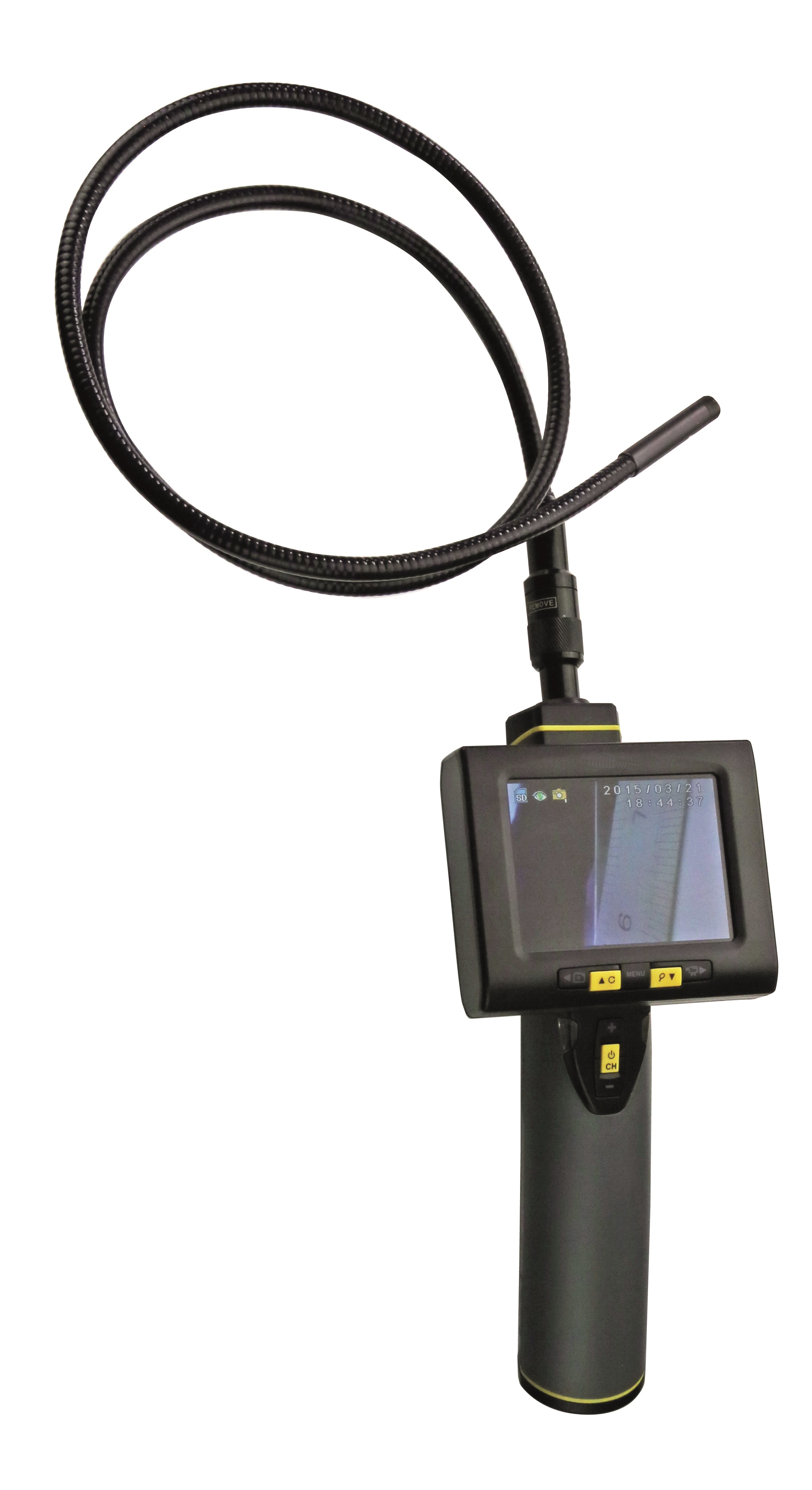 Foto-Video-Endoskop mit Sonde Ø 12 x 1000 mm | abnehmbarer drahloser 3,5"  LCD-Farbmonitor