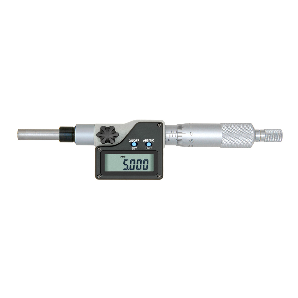Dig.-Einbau-Messschraube 0-25 mm mit Aufnahme für Messeinsätze