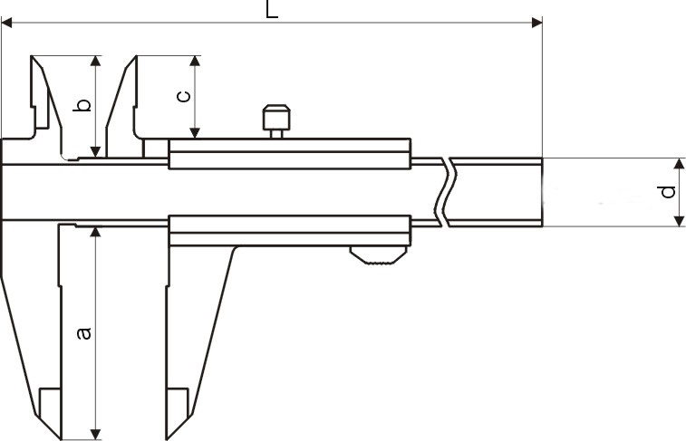 Zeichnung Taschen-Messschieber 0 - 150 mm antimagnetisch aus Messing