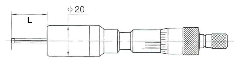 Zeichnung Innen-Messschrauben-Satz 3 - 6 mm Messbereich