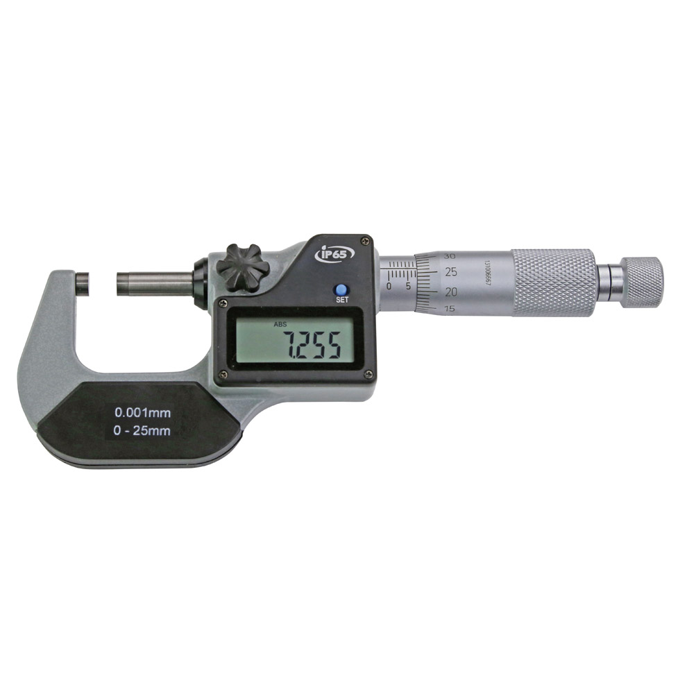 Digital-Bügelmessschraube 25 - 50 mm IP 65 Anzeige nur mm DIN 863