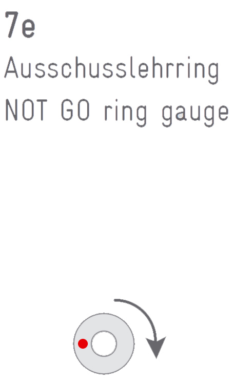 Drawing Thread ring gauge "NO GO" Tr 32 x 6 - 7e DIN 103