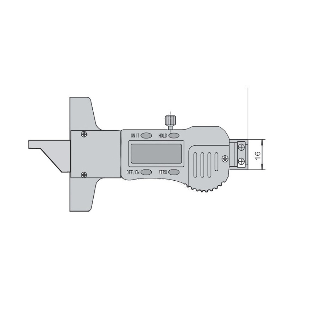Drawing Digital chamfer caliper 45° with metal casing