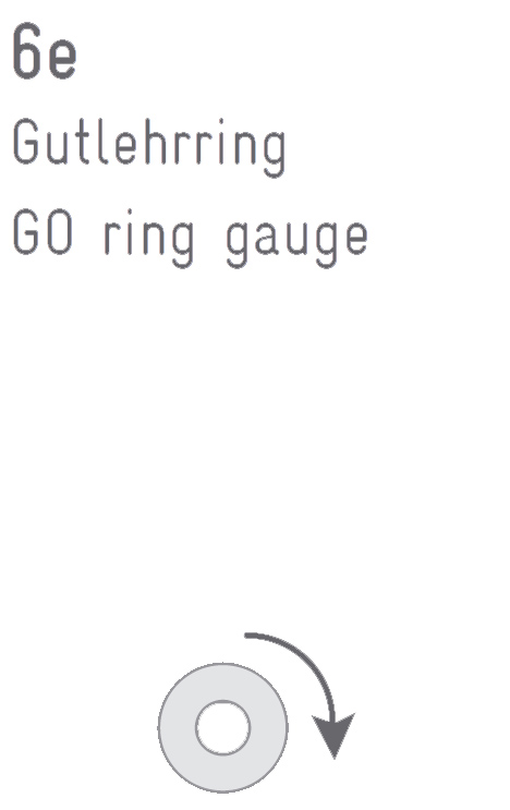 Drawing Thread ring gauge "GO" M 30 x 3,5 - 6e DIN 13