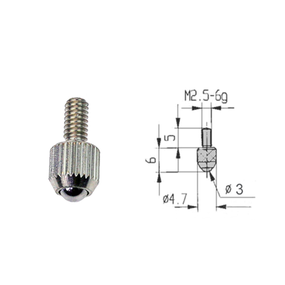 Messeinsatz Ø 3 mm für Messuhren Gewinde M 2,5