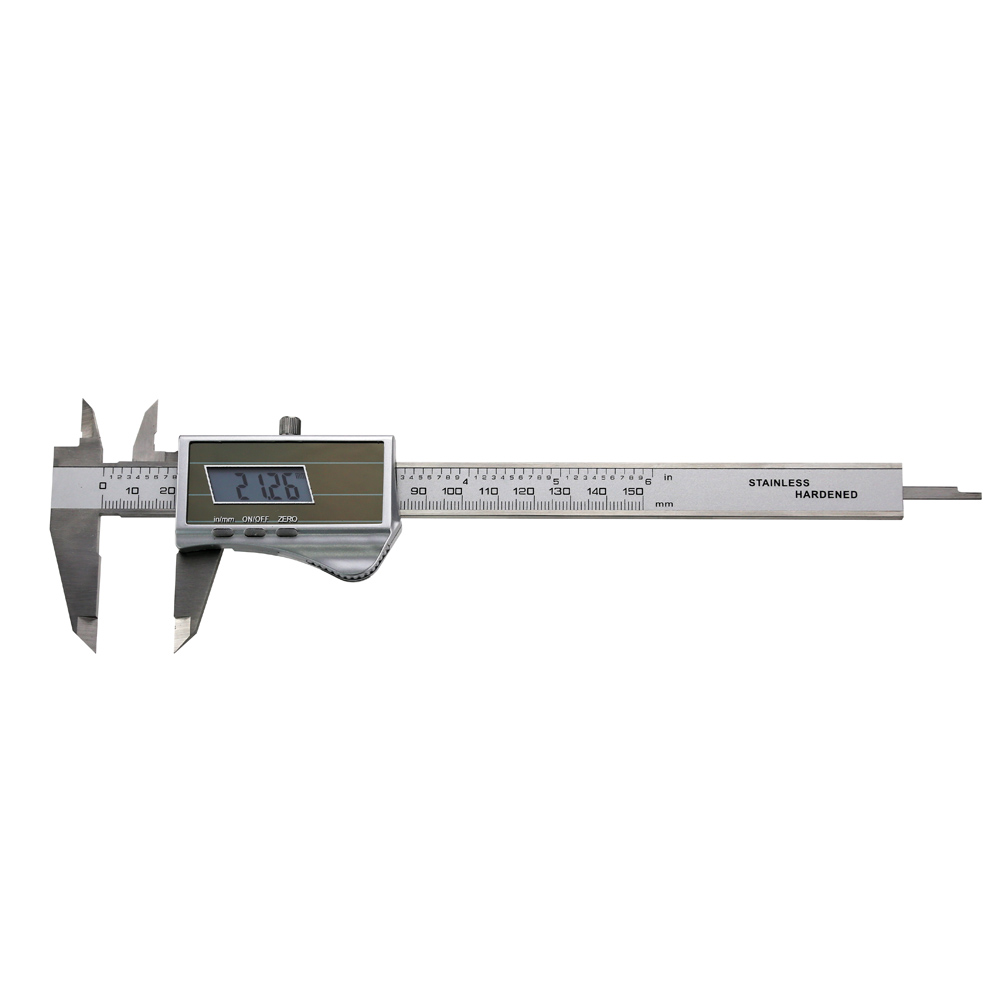 Digital pocket caliper 0 - 200 mm with solar cell DIN 862
