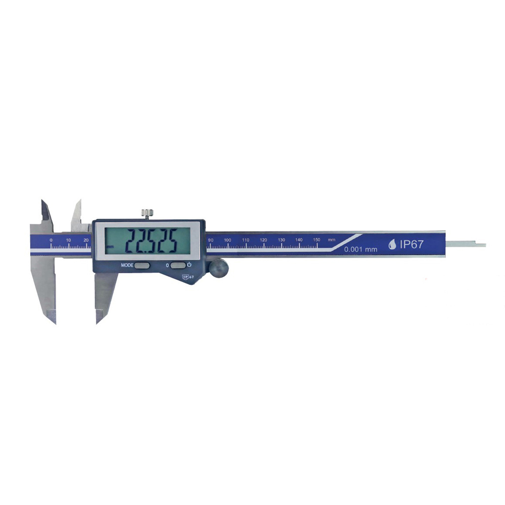Digital-Taschen-Messschieber 0 - 150 mm Ablesung 0,001 mm IP67
