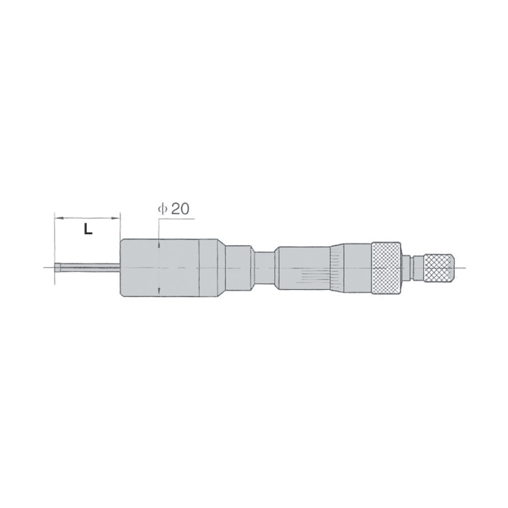 Technical drawing Internal micrometer 3,0 - 4,0 mm range