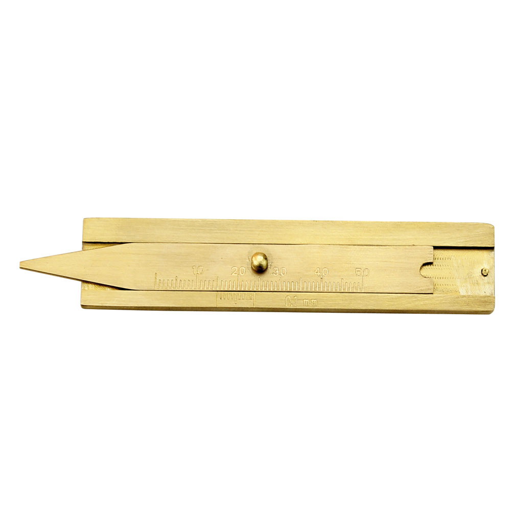 Tire tread feeler gauge 30 x 20 mm made of brass