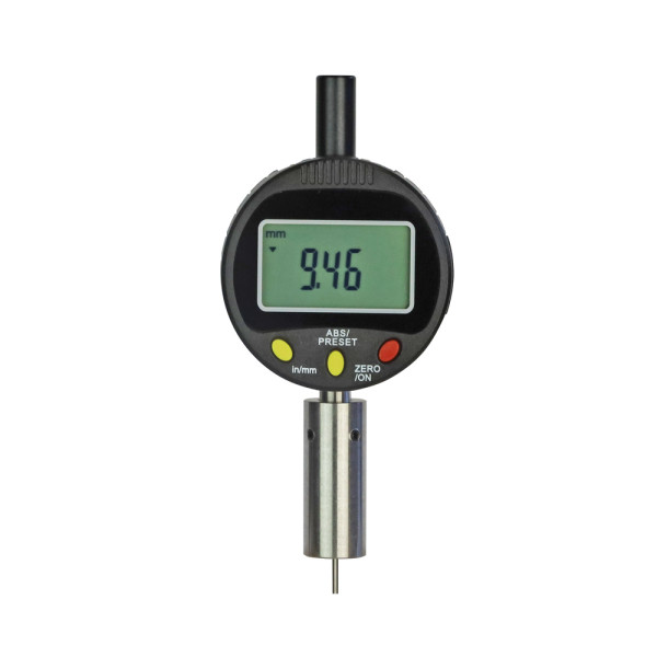 Digital depth dial indicator 0 - 9 mm range with base Ø 16