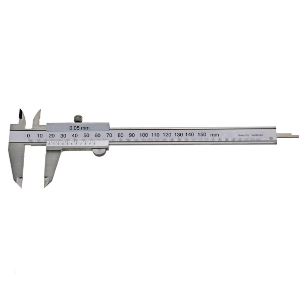 Vernier caliper 0 - 150 mm with large numbers DIN 862