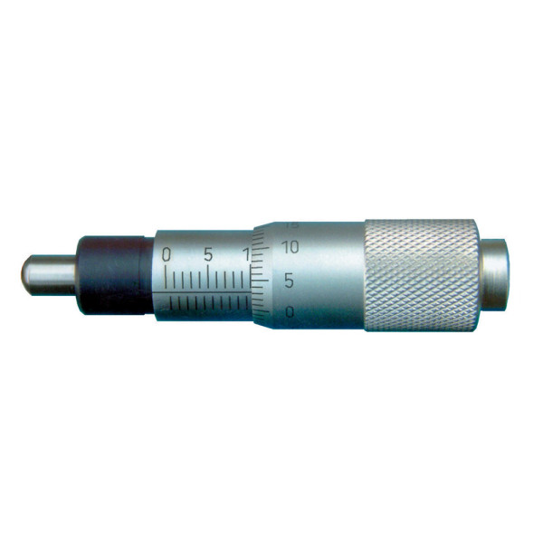 Small micrometer head 0 - 15 mm range spherical measuring face