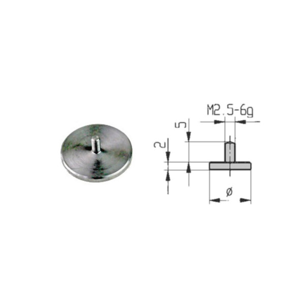 Messeinsatz Teller Ø 15 mm für Messuhren Gewinde M 2,5