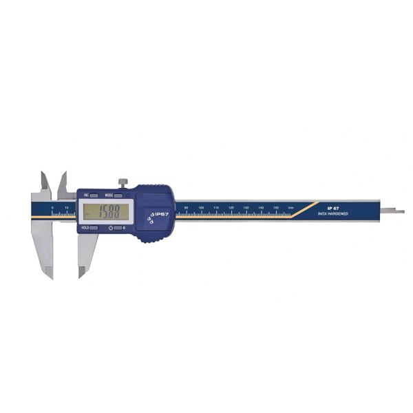 Digital pocket caliper IP 67 0 - 300 mm DIN 862