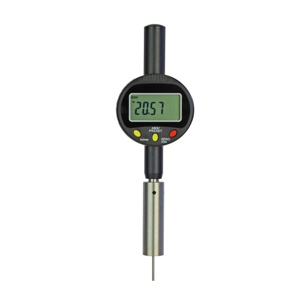 Digital depth dial indicator 0 - 20 mm range with base Ø 16