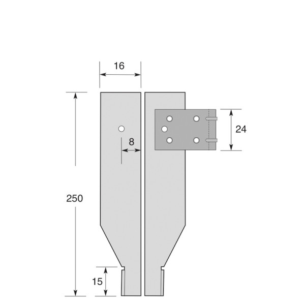 Außen-Messschnabel L=250 mm für Digital-Werkstatt-Messschieber