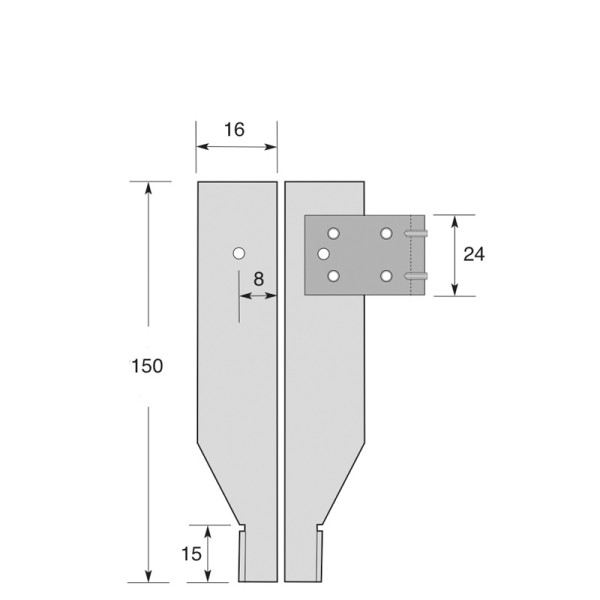 Außen-Messschnabel L=150 mm für Digital-Werkstatt-Messschieber