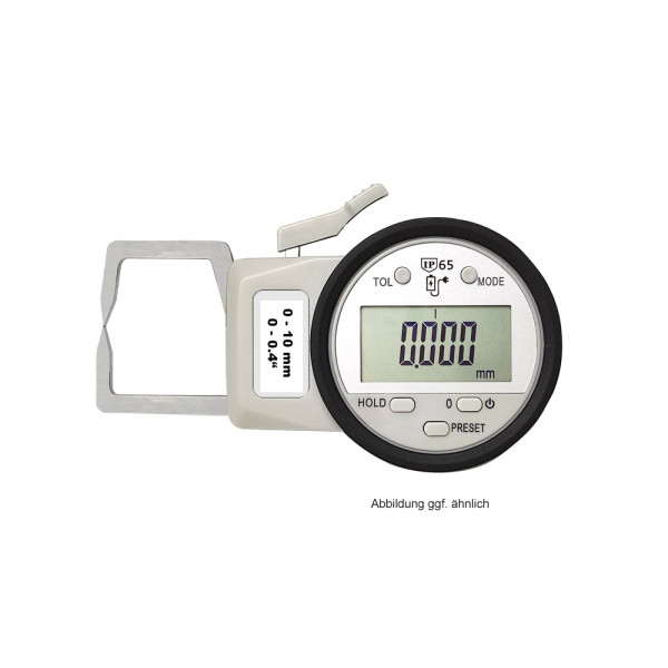 Digital caliper gauge 0 - 10 mm IP 65 for outside measuring